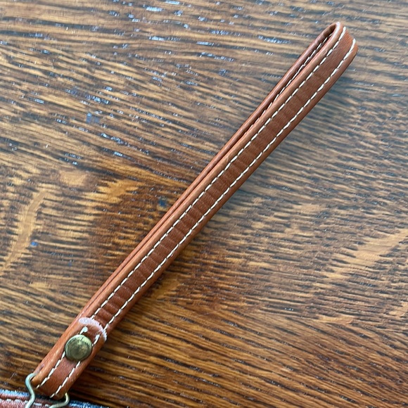 Vintage BB large brown leather clutch - Picture 4 of 8